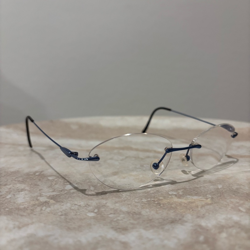 Tonino Lamborghini LA05 oval rimless men’s eyeglasses